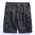 Men's Casual Solid Color Multi-Pocket Five-Point Pants