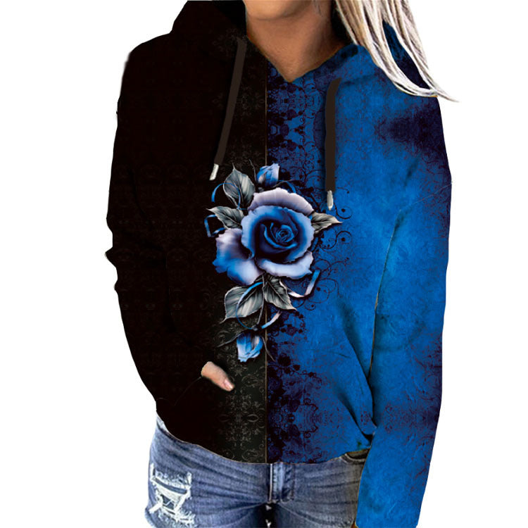 Women's Loose Hooded Sweater Coat for Autumn/Winter
