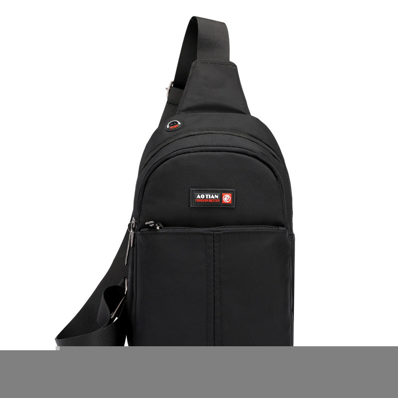 Men's Waterproof Oxford Fabric Crossbody Chest Bag
